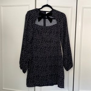 Adorable COMMENSE Polka Dot dress with velvet bow